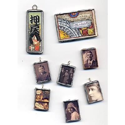 Assorted glass-faced photo charms