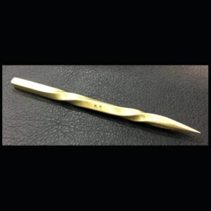 brass stylus four inch with two initials