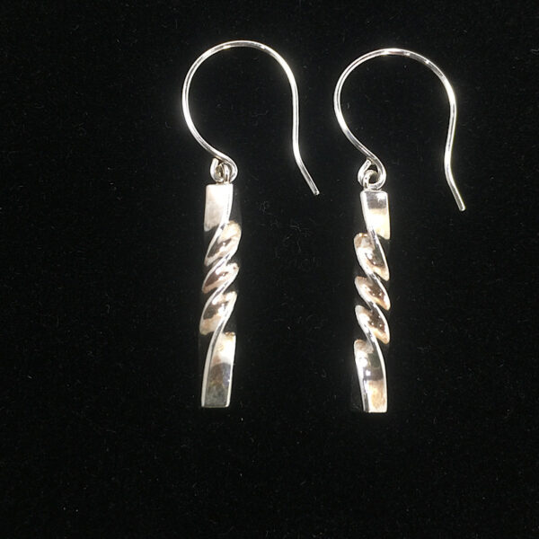Sterling silver twisted earrings